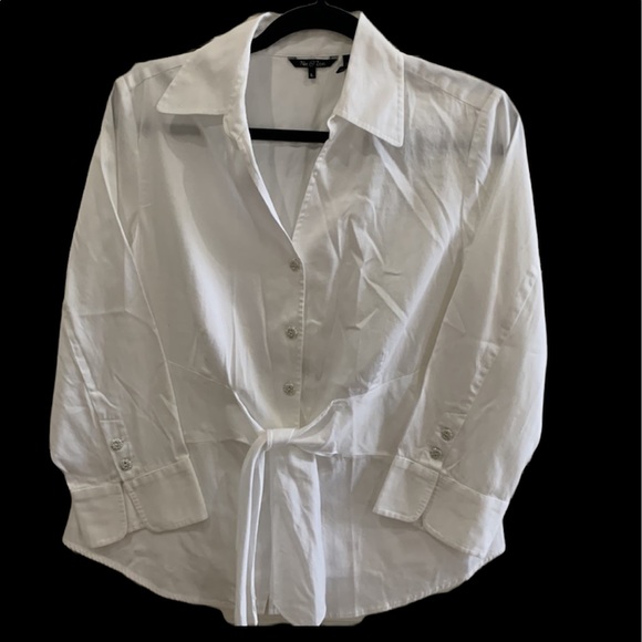 NIC+ZOE Tops - Nic + Zoe White Button Down Collared Top